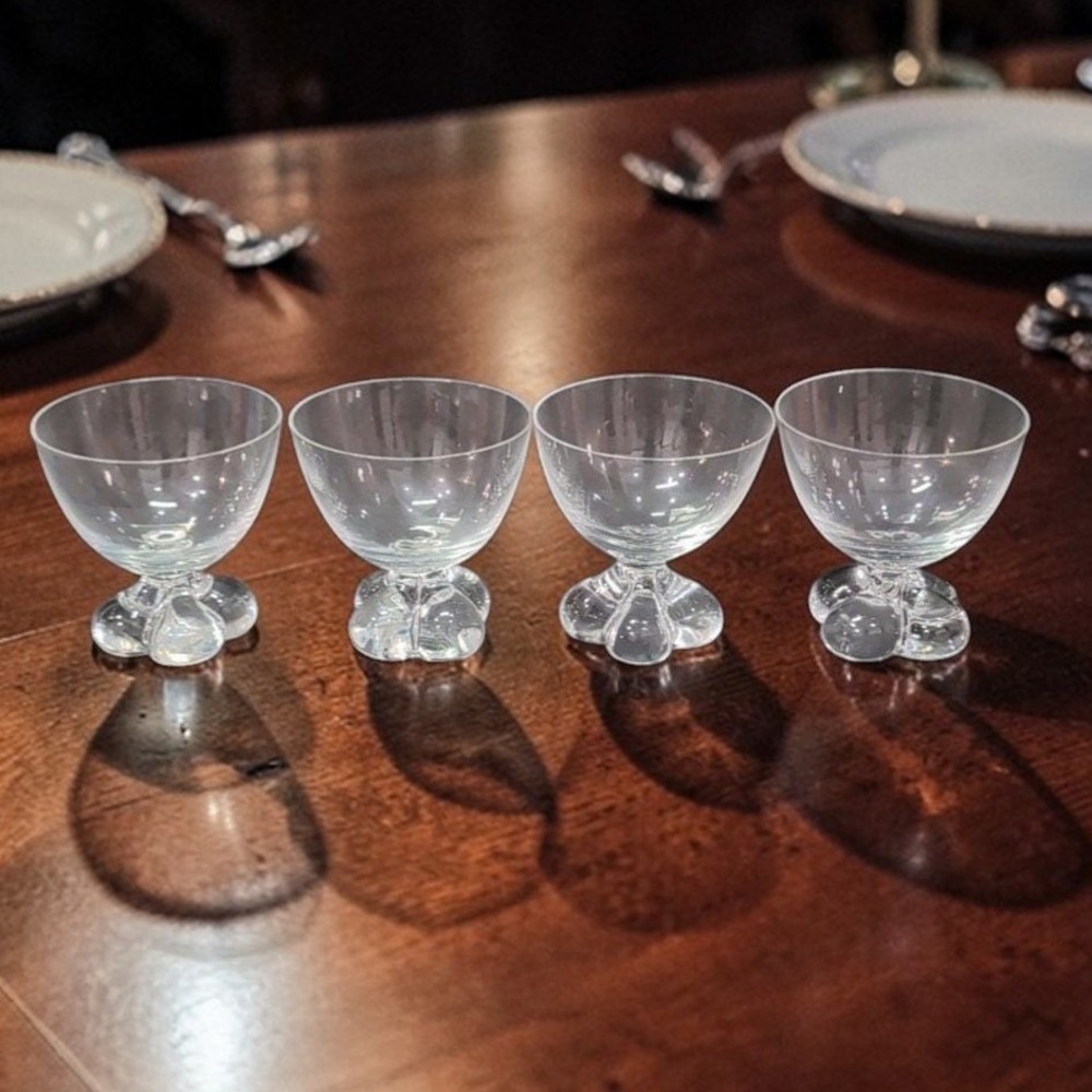 Tiffin Franciscan Du Jour Champagne Coupes, Set‎ of 4, Replacement Glasses